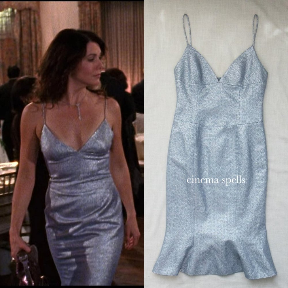 Vintage Y2K RARE Ice Blue Mermaid Dress As Seen On Lorelai on Gilmore Girls (6)